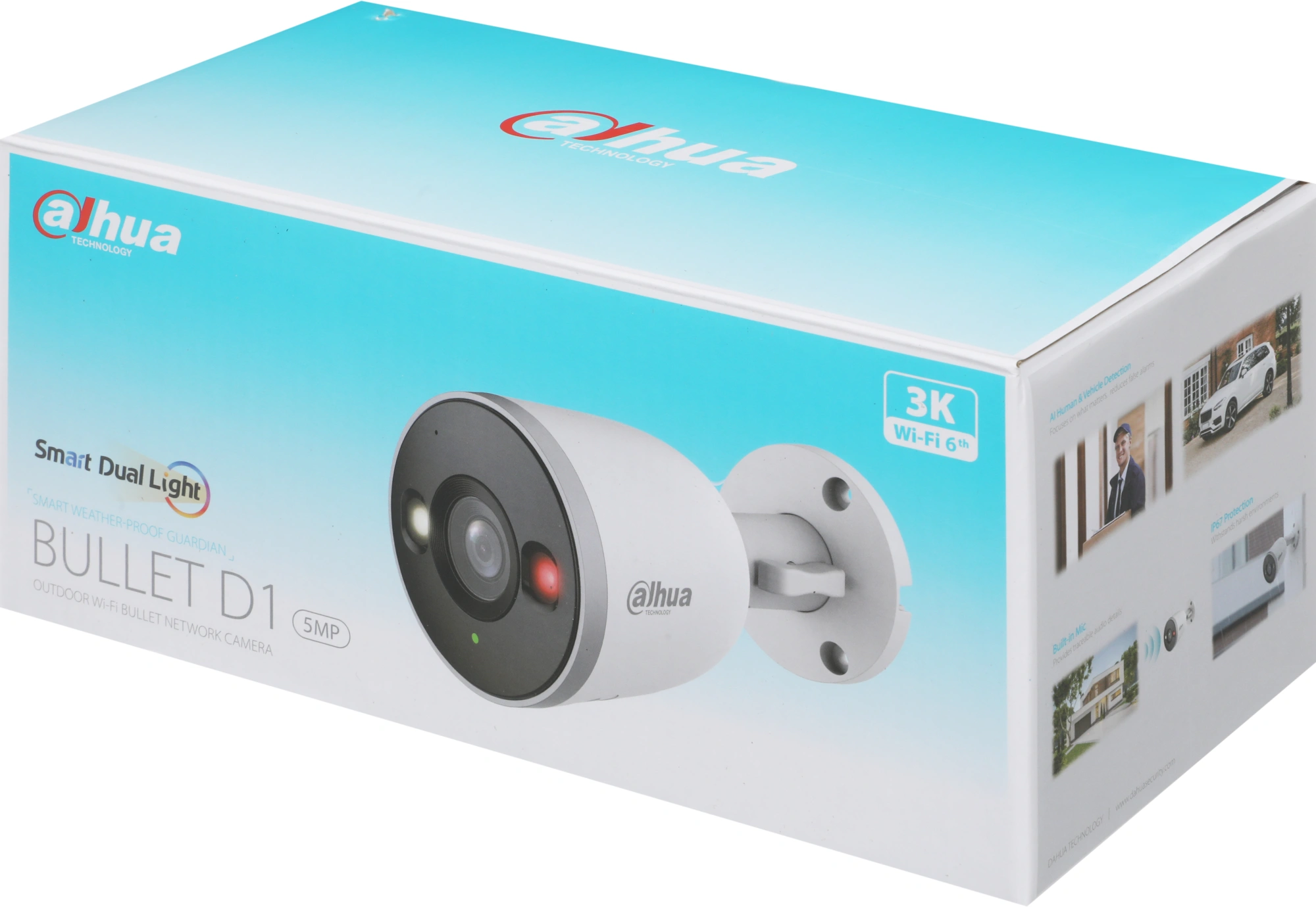 Камера видеонаблюдения IP Dahua DH-IPC-F5DP-IL-0280B Wi-Fi 2.8-2.8мм цв. корп.:белый (DH-F5D-IL) — миниатюра 7