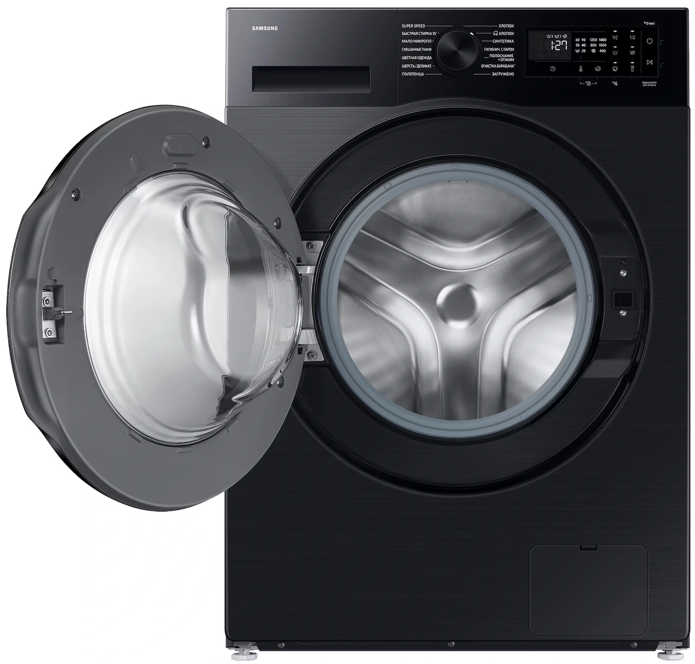 Стиральная машина Samsung WW90DG5U34ABLP класс: A загр.фронтальная макс.:9кг черный инвертор — миниатюра 6