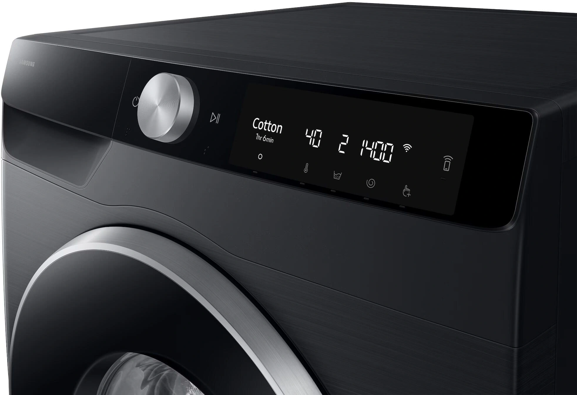 Стиральная машина Samsung WW90DG6U34LBLP класс: A+++ загр.фронтальная макс.:9кг черный — миниатюра 9