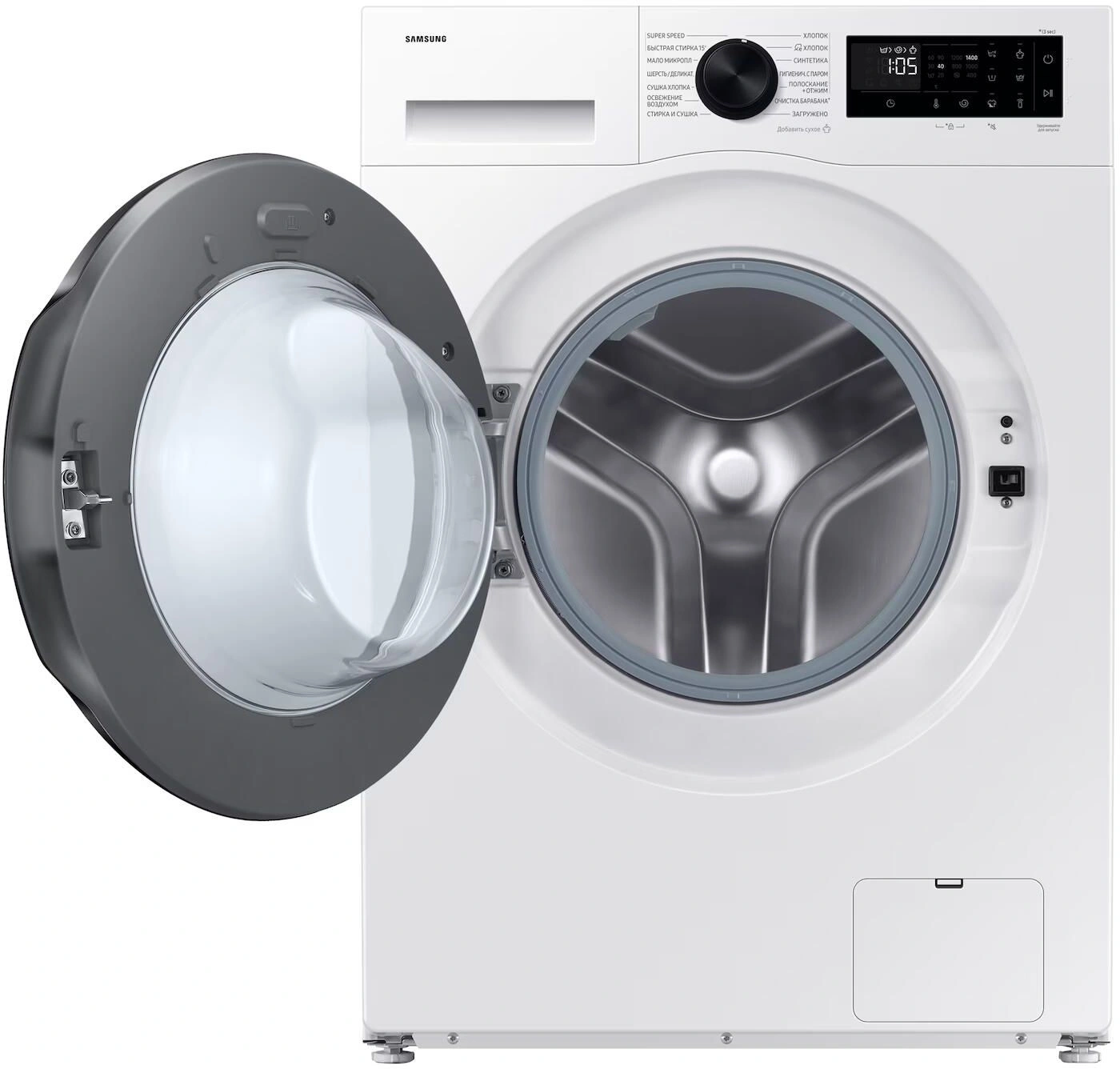 Стиральная машина Samsung WD90DG5G34BELP класс: A загр.фронтальная макс.:9кг (с сушкой) белый инвертор — миниатюра 6