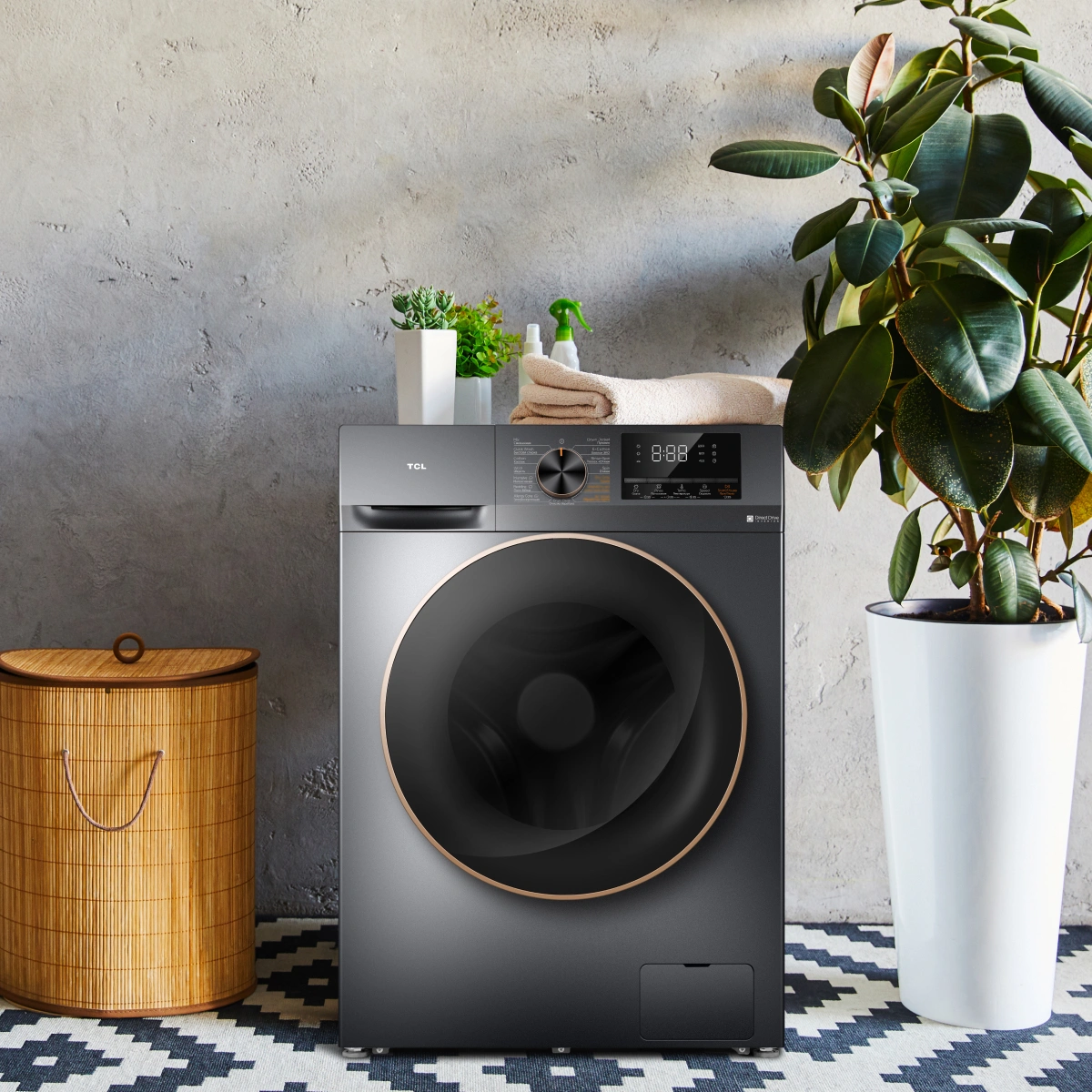 Стиральная машина TCL W-P210W класс: A+++ загр.фронтальная макс.:10кг серый инвертор — миниатюра 12