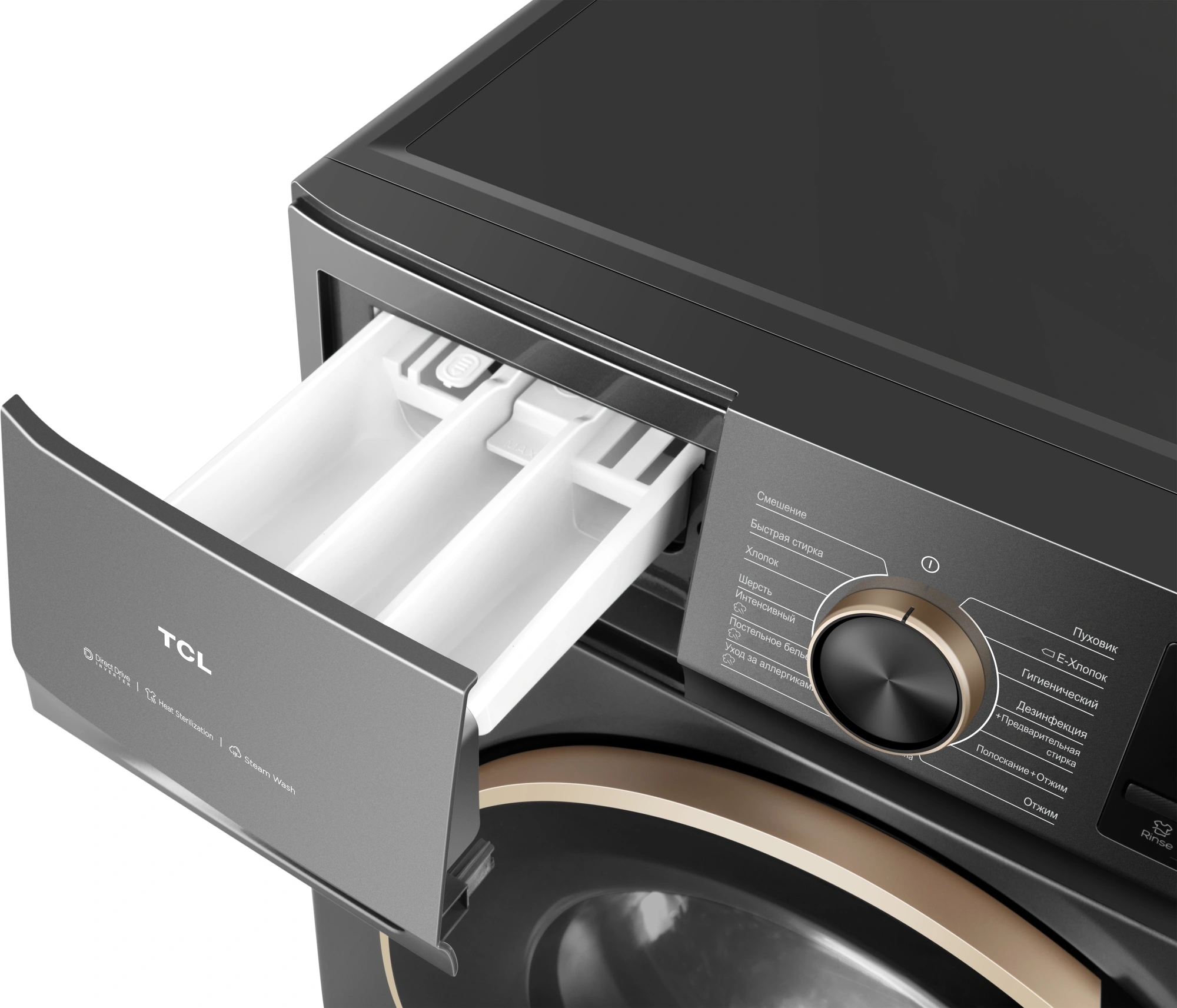 Стиральная машина TCL TWRP-1108W12G2 класс: A+++ загр.фронтальная макс.:8кг серый инвертор — миниатюра 5