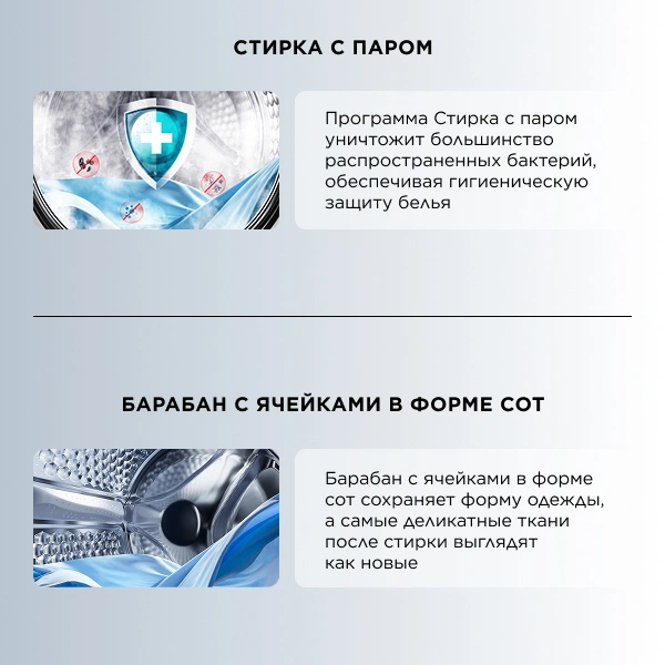 Стиральная машина TCL TWRF-607W12W1 класс: A+++ загр.фронтальная макс.:7кг белый инвертор — миниатюра 9