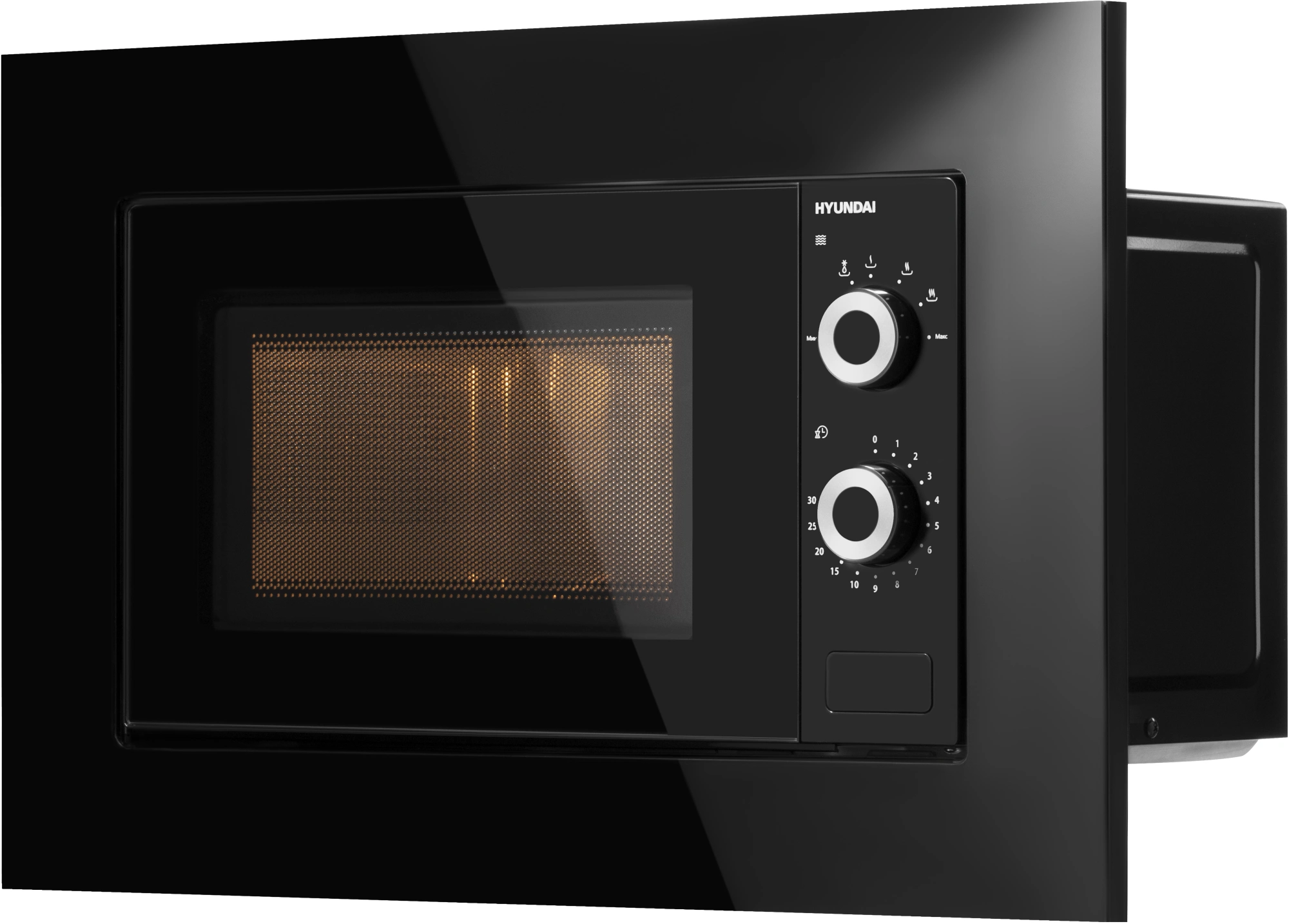 Микроволновая печь Hyundai HBW 2031 BG 20л. 700Вт черный (встраиваемая) — миниатюра 11
