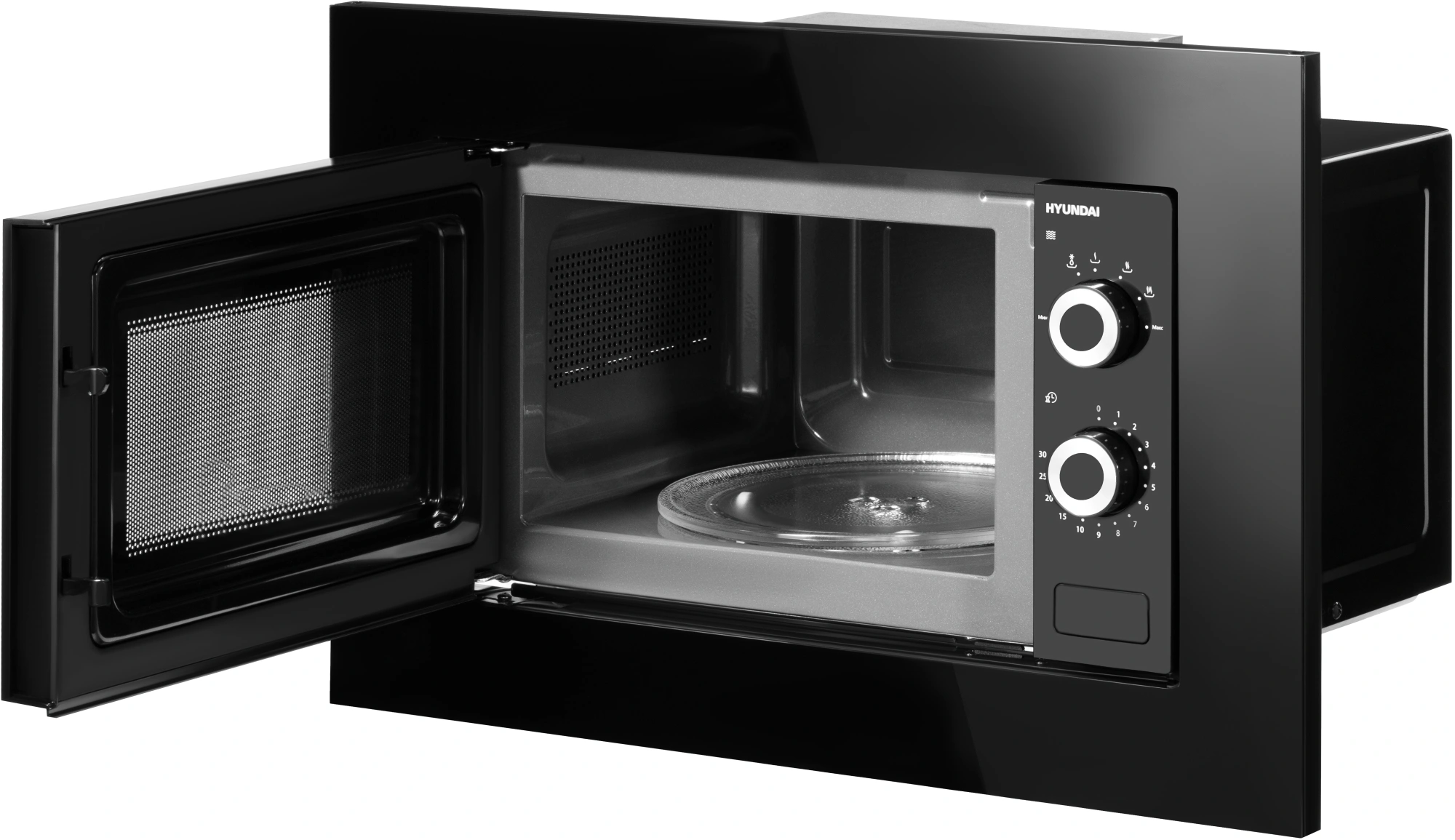 Микроволновая печь Hyundai HBW 2031 BG 20л. 700Вт черный (встраиваемая) — миниатюра 13