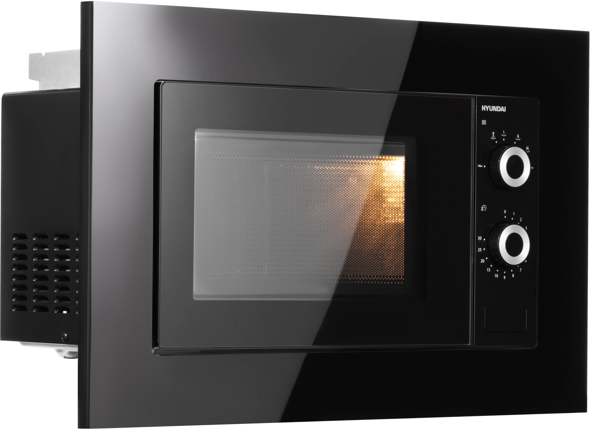 Микроволновая печь Hyundai HBW 2031 BG 20л. 700Вт черный (встраиваемая) — миниатюра 17
