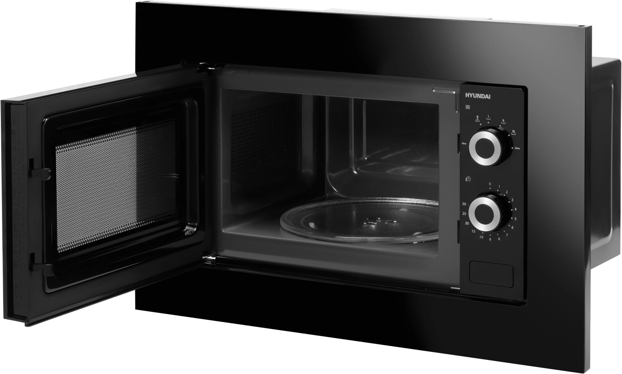 Микроволновая печь Hyundai HBW 2031 BG 20л. 700Вт черный (встраиваемая) — миниатюра 18