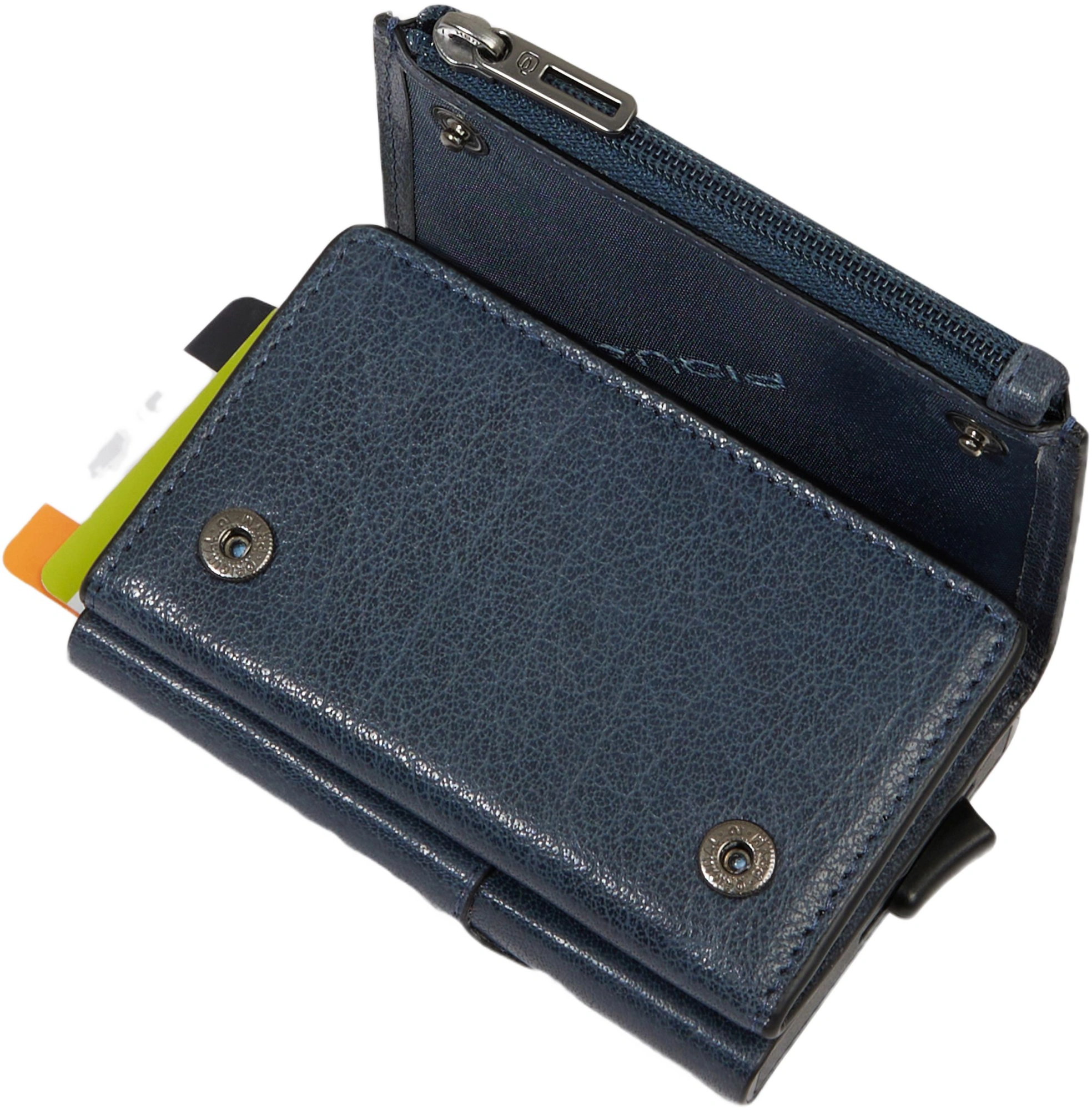 Чехол для кредитных карт Piquadro Solm PP5649S141R/AV серо-голубой натур.кожа/алюм. — миниатюра 4