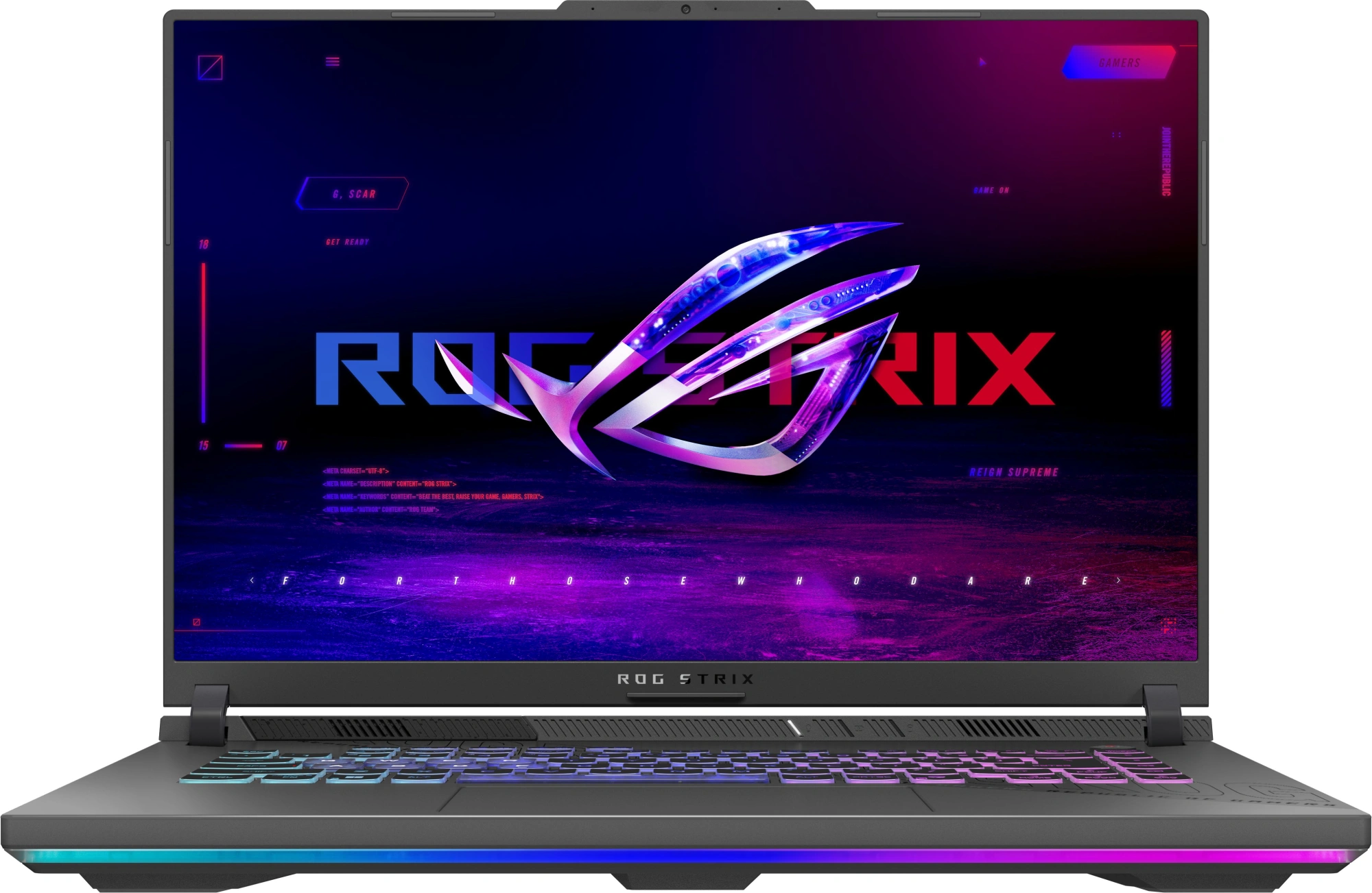 Ноутбук Asus ROG Strix G16 G614PR-RV027 Ryzen 9 8940HX 16Gb SSD1Tb NVIDIA GeForce RTX5070Ti 12Gb 16" IPS WUXGA (1920x1200) без ОС grey WiFi BT Cam (90NR0NJ7-M001J0) — миниатюра 2