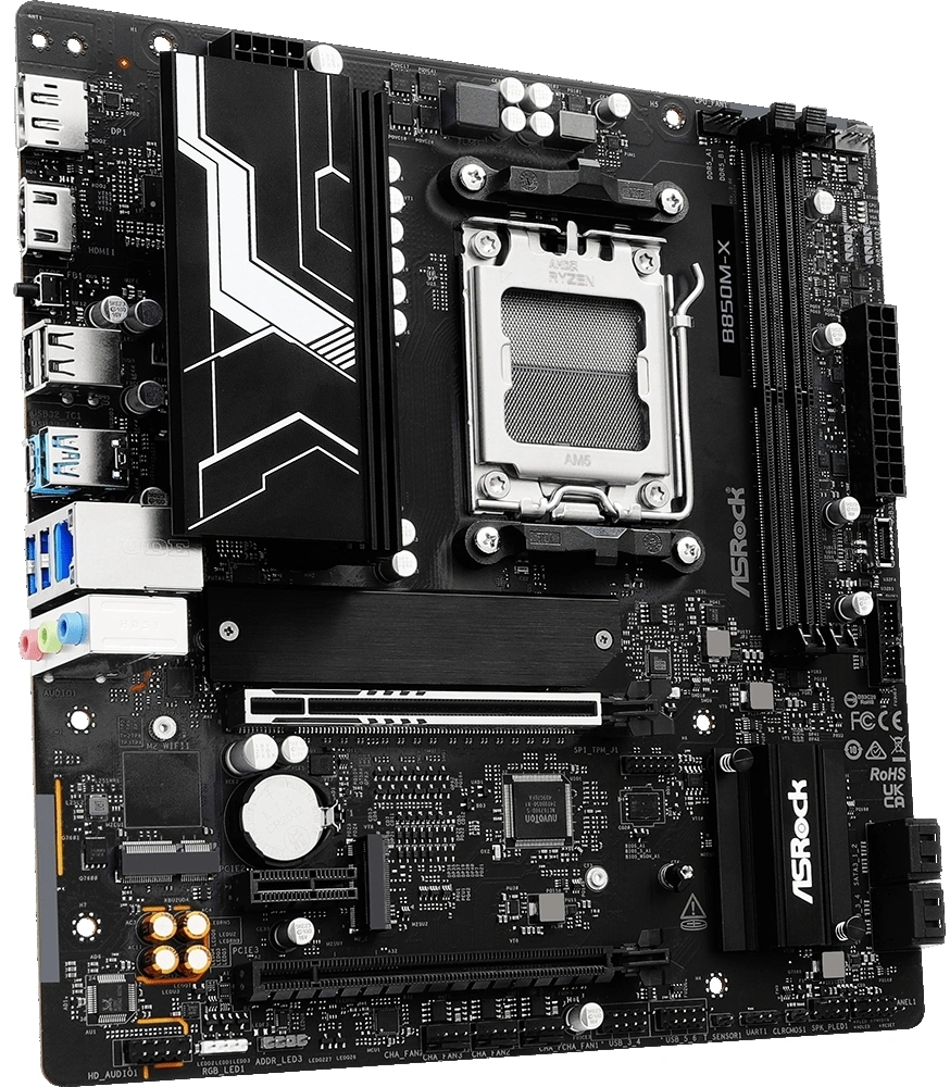 Материнская плата Asrock B850M-X R2.0 Socket AM5 AMD B850 2xDDR5 mATX AC`97 8ch(7.1) 2.5Gg RAID+HDMI+DP — миниатюра 2