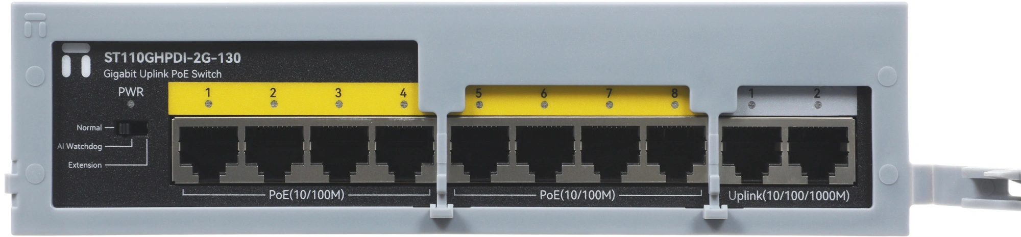 Коммутатор Netis ST110GHPDI-2G-130 (L2) 8x100Мбит/с 2x1Гбит/с 8PoE+ 130W неуправляемый — миниатюра 3