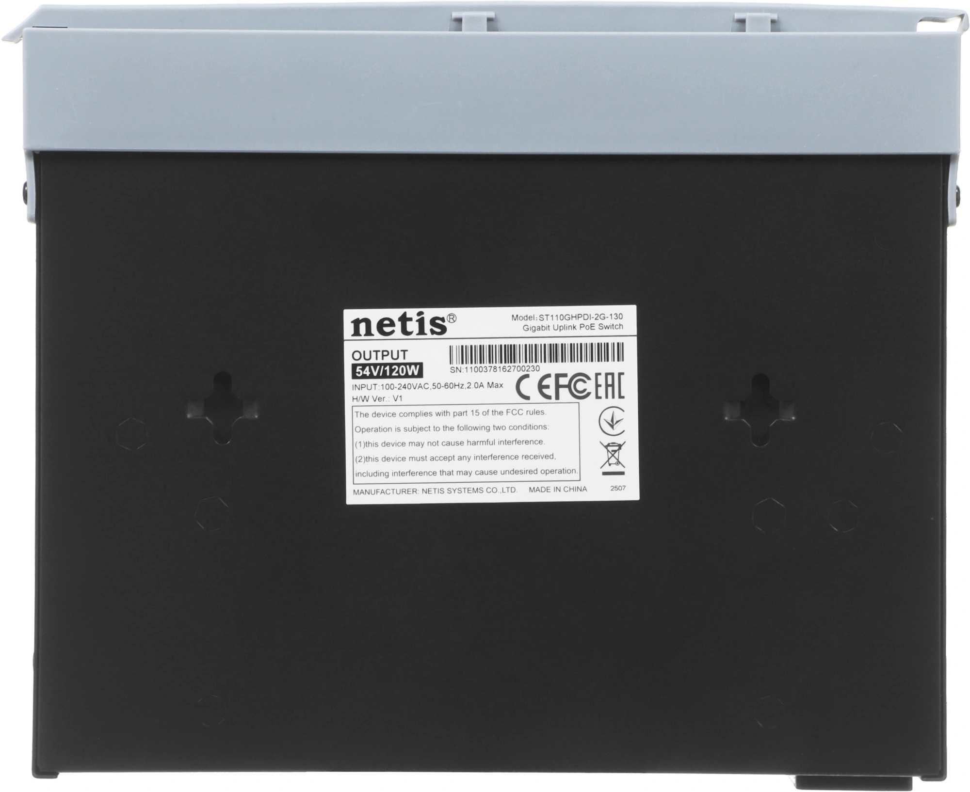 Коммутатор Netis ST110GHPDI-2G-130 (L2) 8x100Мбит/с 2x1Гбит/с 8PoE+ 130W неуправляемый — миниатюра 2