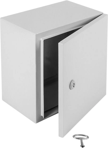 Шкаф электротехнический Elbox EMW-300.400.210-1-IP66 потол.пан. пан.основ. монтаж.пан. одноствор. настенный 300мм 400мм 210мм 195мм IP66 IK10 несъемн.бок.пан. 50кг серый металл уличный всепогодный — миниатюра 3