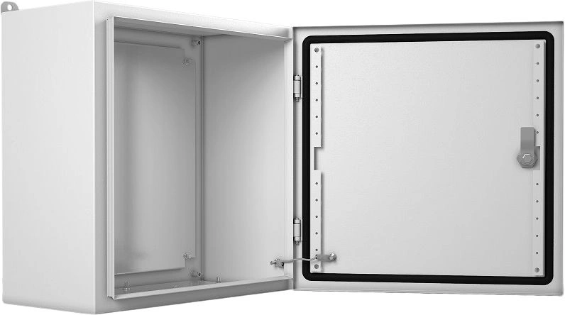 Шкаф электротехнический Elbox EMW-300.400.210-1-IP66 потол.пан. пан.основ. монтаж.пан. одноствор. настенный 300мм 400мм 210мм 195мм IP66 IK10 несъемн.бок.пан. 50кг серый металл уличный всепогодный — миниатюра 4
