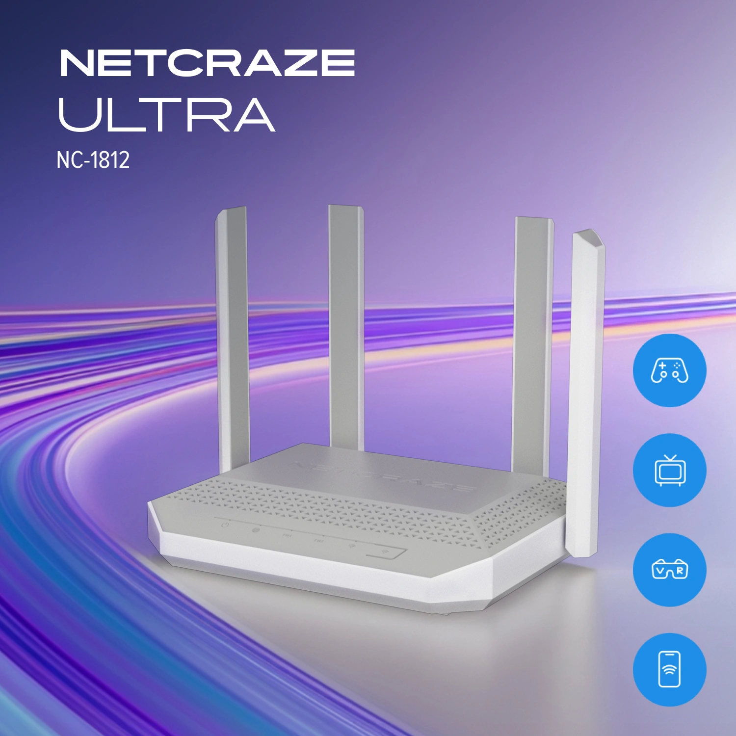 Роутер беспроводной Keenetic Netcraze Ultra (NC-1812) BE7200 10/100/1000/2500BASE-TX/4G ready белый — миниатюра 18