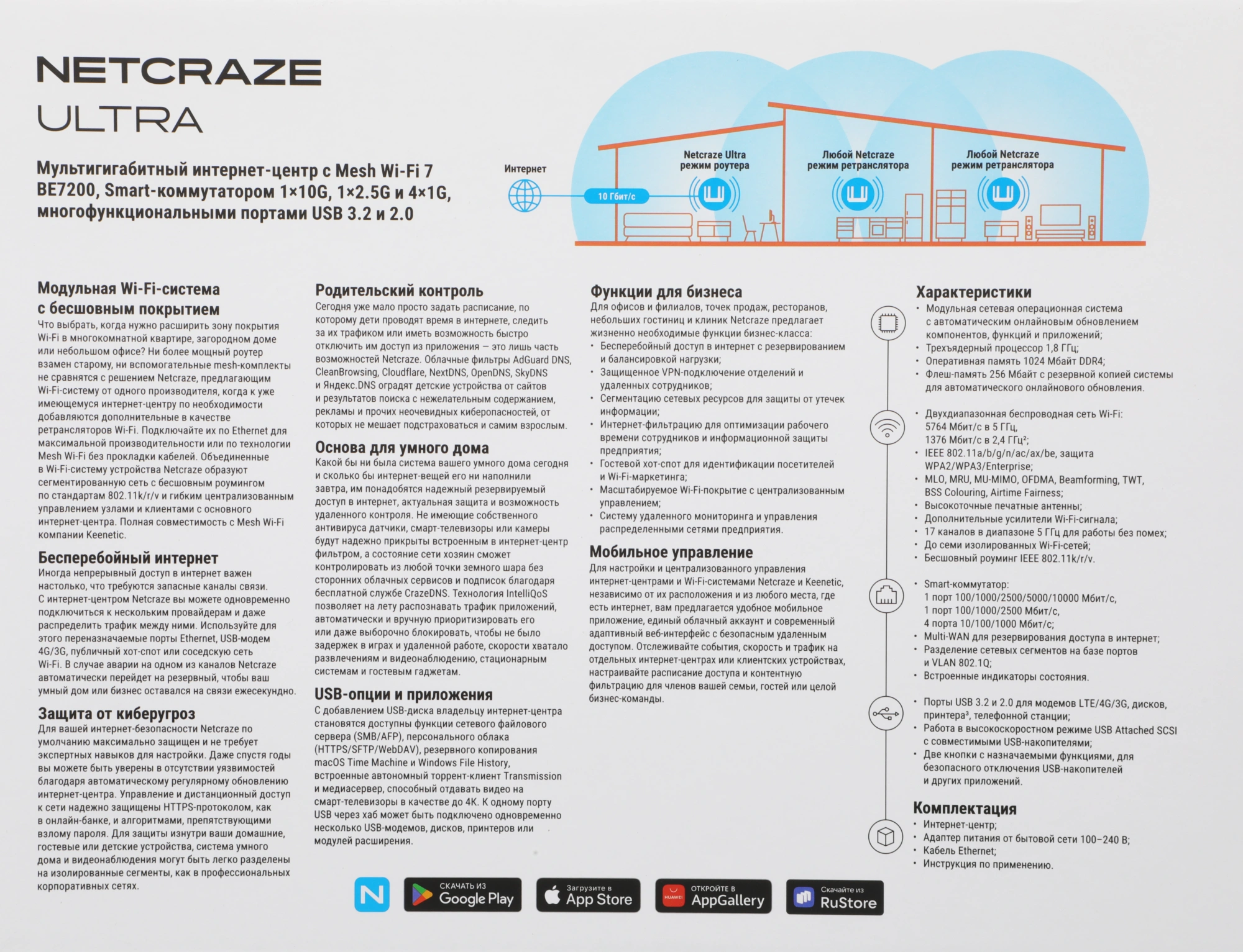 Роутер беспроводной Keenetic Netcraze Ultra (NC-1812) BE7200 10/100/1000/2500BASE-TX/4G ready белый — миниатюра 13
