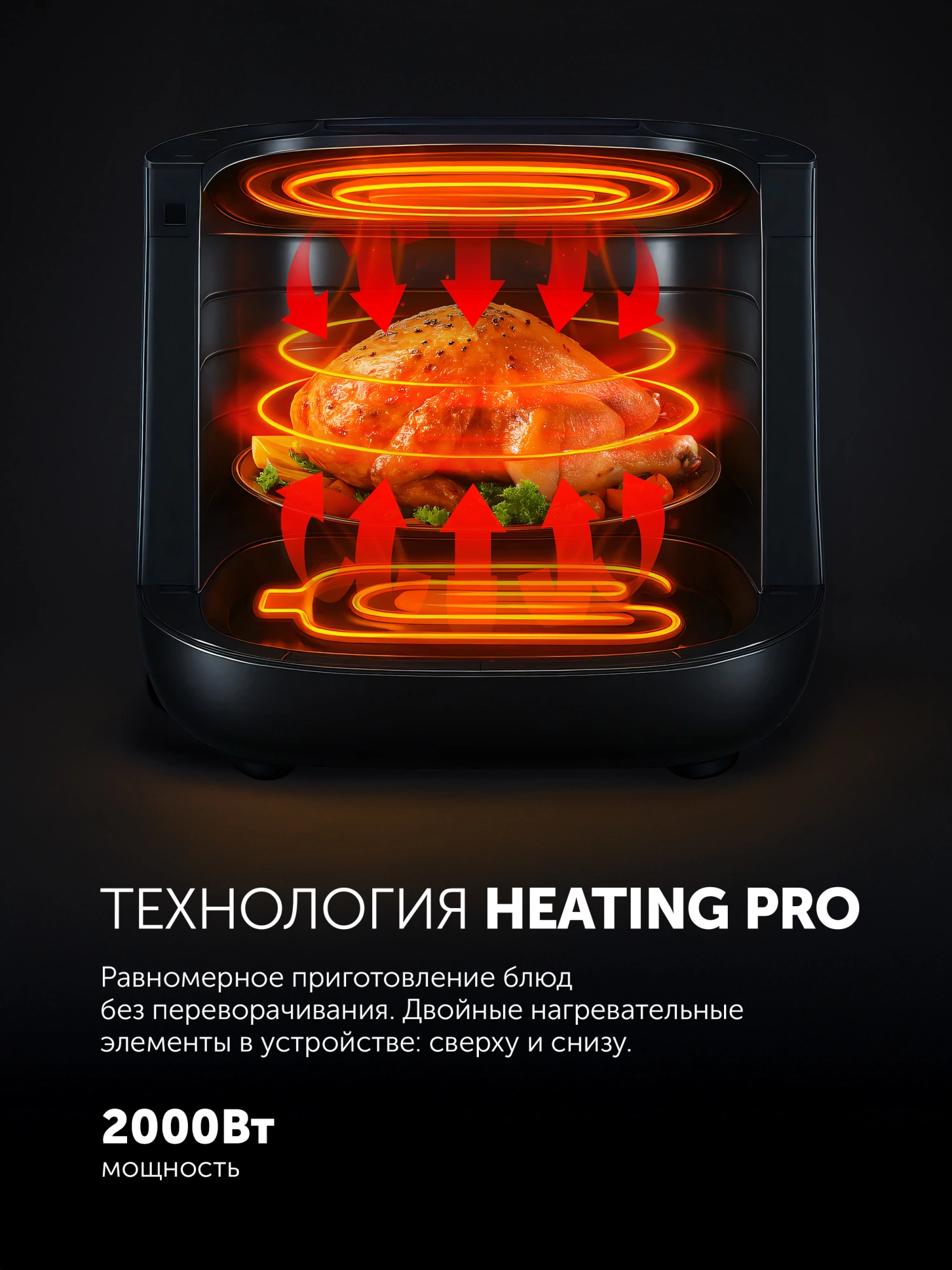 Аэрогриль Polaris PAF 6006DW 6л 2000Вт серебристый (026895) — миниатюра 17