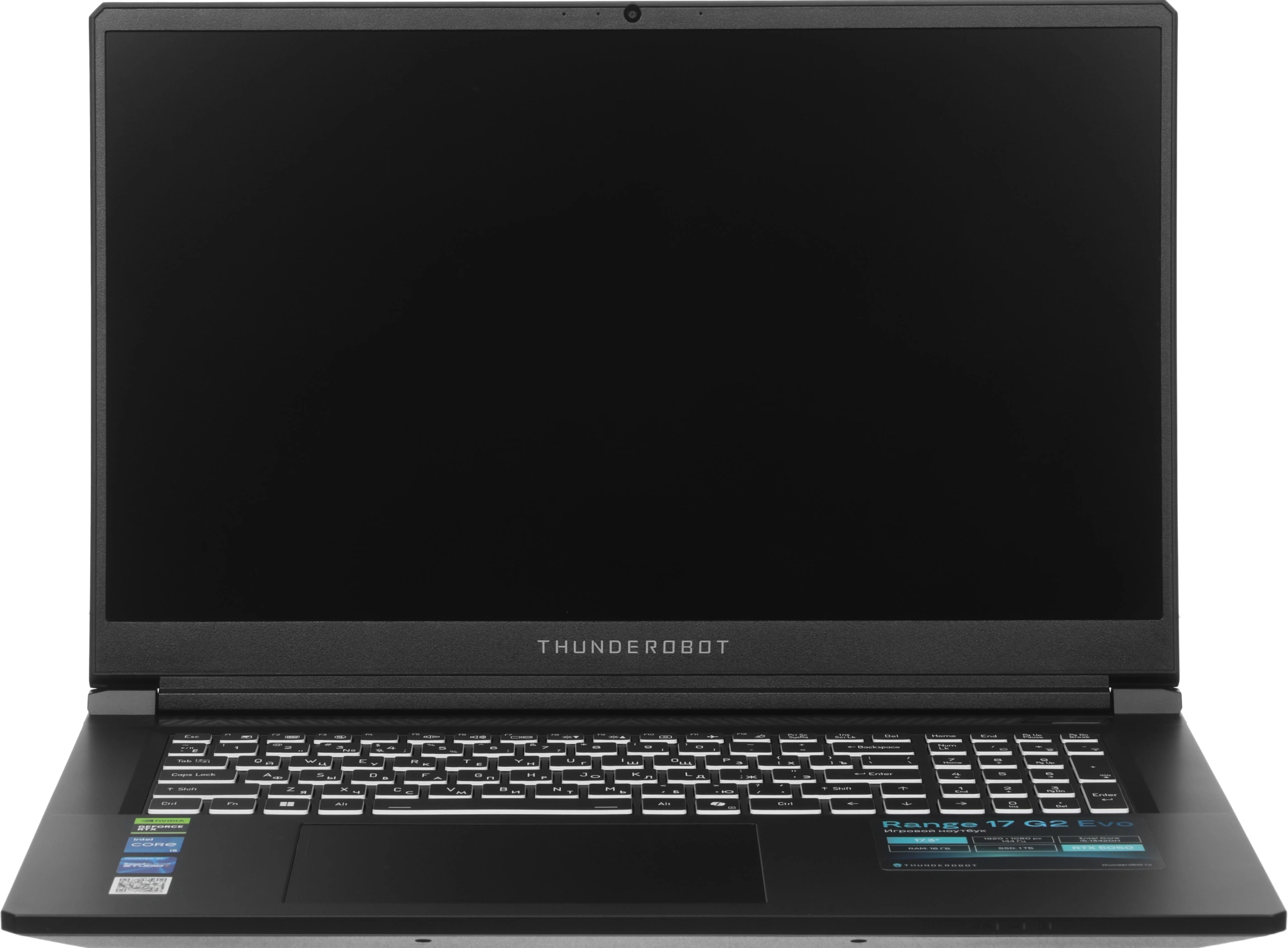 Ноутбук Thunderobot Range 17 G2 Evo Core i5 13420H 16Gb SSD1Tb NVIDIA GeForce RTX5050 8Gb 17.3" IPS FHD (1920x1200) FreeDOS black WiFi BT Cam (JT009E00KRU) — миниатюра 17