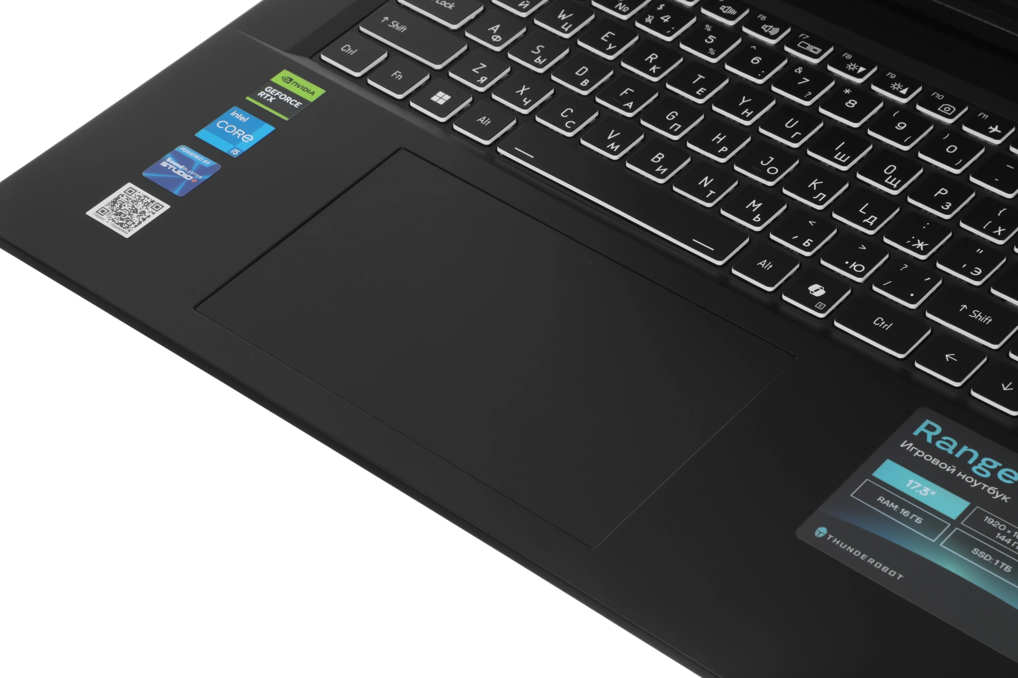 Ноутбук Thunderobot Range 17 G2 Evo Core i5 13420H 16Gb SSD1Tb NVIDIA GeForce RTX5050 8Gb 17.3" IPS FHD (1920x1200) FreeDOS black WiFi BT Cam (JT009E00KRU) — миниатюра 19