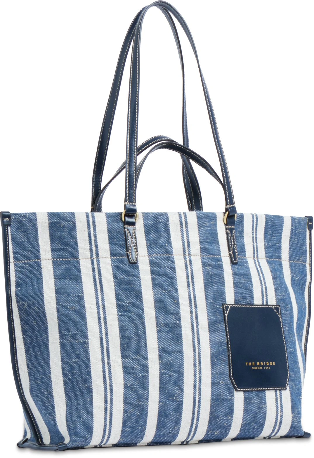Сумка шоппер женская The Bridge Luna 041106KU/UE синяя/бежевая текстиль — миниатюра 2
