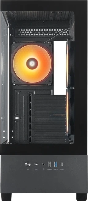 Корпус Chieftec Vista черный без БП ATX 6x120mm 2x140mm 1xUSB2.0 1xUSB3.0 audio bott PSU — миниатюра 2