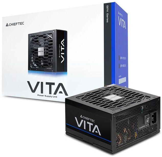 Блок питания Chieftec ATX 650W Vita BPX-650-S Gen.5 Half mod 80+ bronze (20+4pin) APFC 120mm fan 6xSATA RTL — миниатюра 7