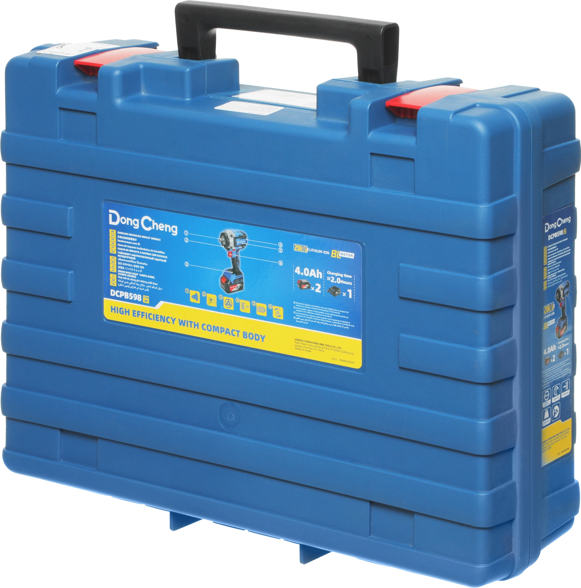 Гайковерт DongCheng DCPB598 аккум. патрон:квад.1/2" (кейс в комплекте) (DCPB598(TYPE EM)) — миниатюра 8