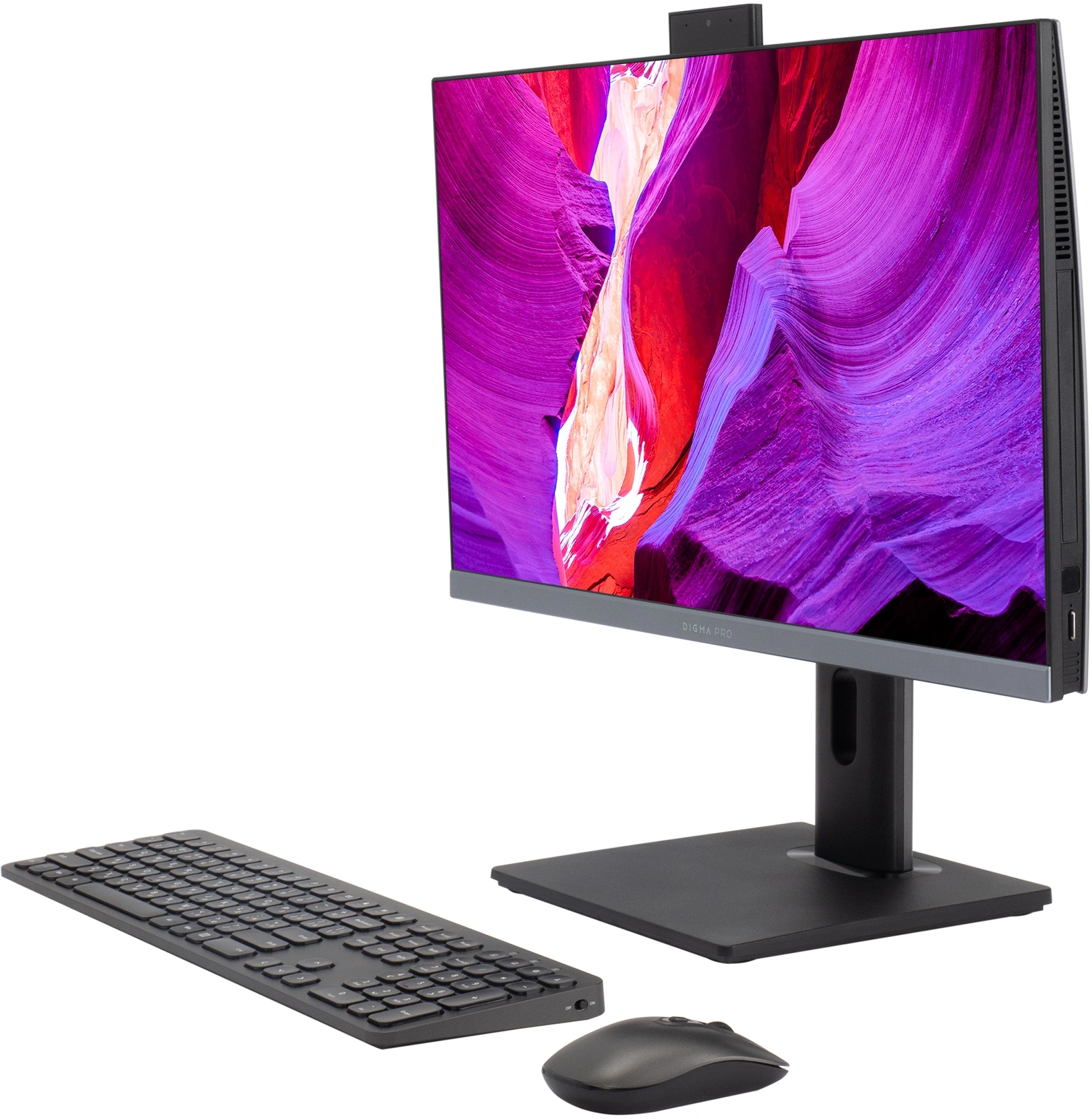 Моноблок Digma Pro Unity 23.8" Full HD i5 13500HX (2.5) 16Gb SSD512Gb UHDG 730 CR Windows 11 Pro GbitEth WiFi BT 90W клавиатура мышь Cam серый/черный 1920x1080 — миниатюра 3