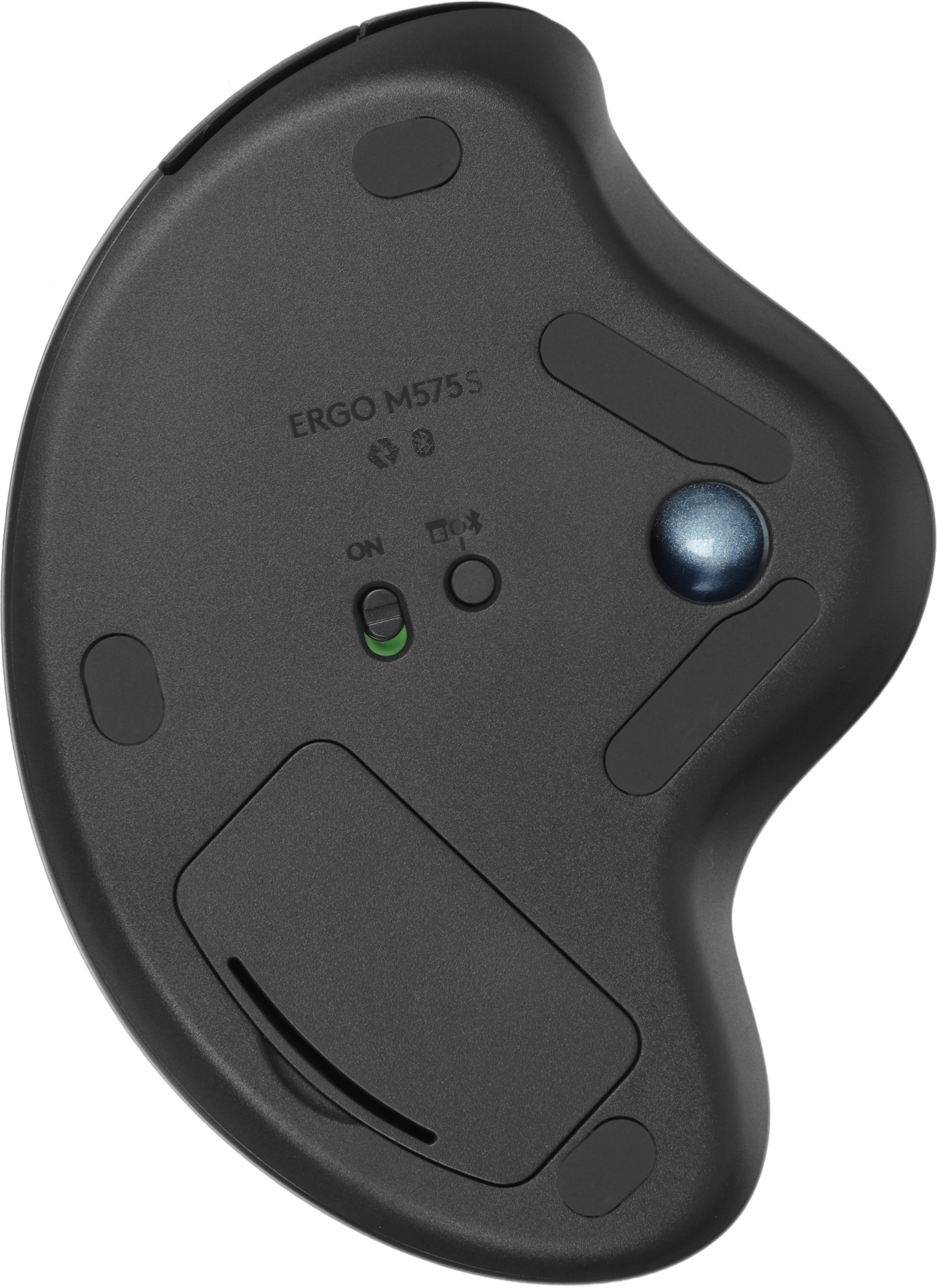 Трекбол Logitech M575S черный оптическая 2000dpi беспров. BT/Radio USB 4but (910-007035) — миниатюра 2