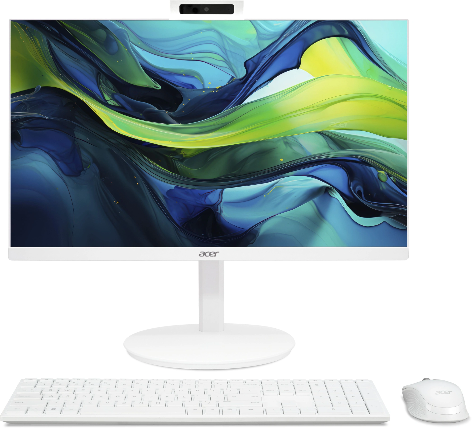 Моноблок Acer Aspire C24-1YE13U5UNH 23.8" Full HD i5 1334U (1.3) 16Gb SSD512Gb Iris Xe CR Eshell GbitEth WiFi BT 90W клавиатура мышь Cam белый 1920x1080 — фото 1