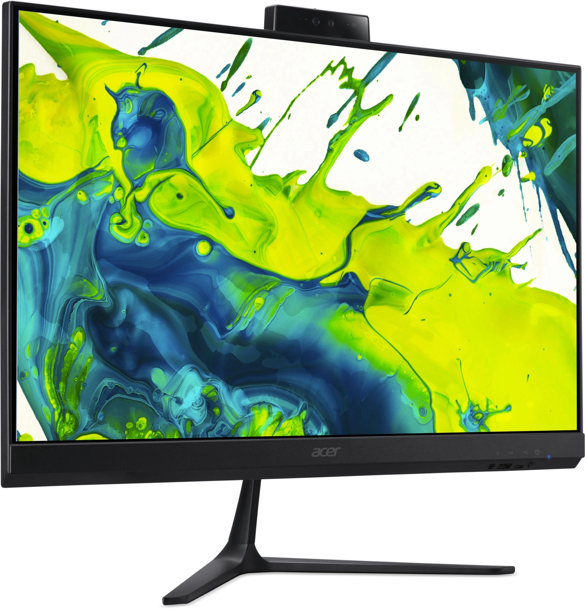 Моноблок Acer Aspire C24B-GKRK 23.8" Full HD Ryzen AI 5 330 (2) 16Gb SSD512Gb 820M Eshell GbitEth WiFi BT 65W клавиатура мышь Cam черный 1920x1080 — миниатюра 2