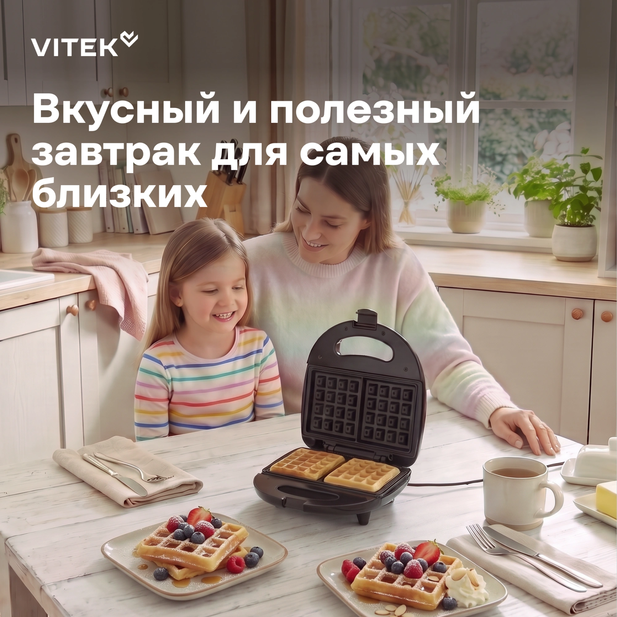 Вафельница Vitek VT-WM1000 750Вт черный — миниатюра 18