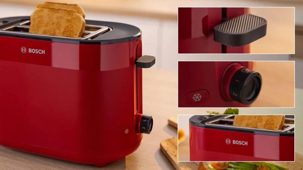 Тостер Bosch TAT2M124 950Вт красный — миниатюра 5