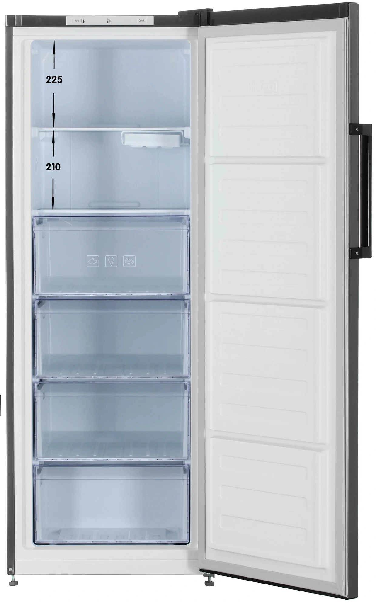 Морозильная камера Beko RFSK215T01G серый — миниатюра 2