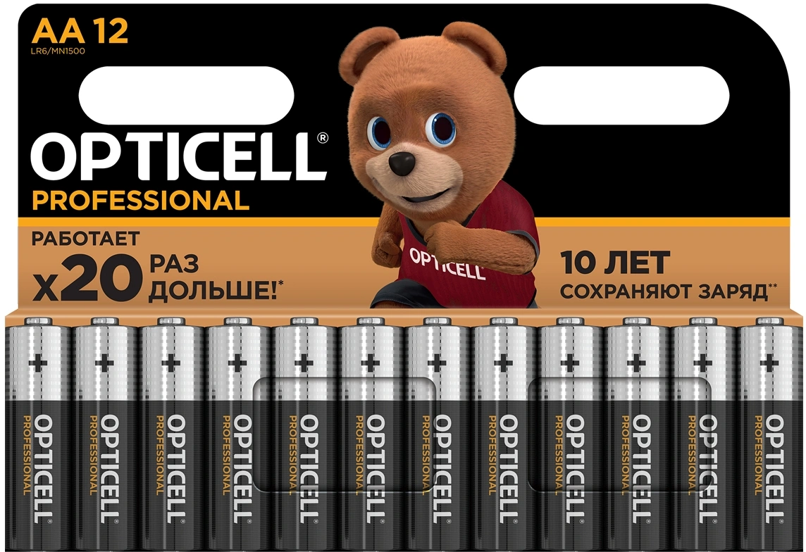 Батарея Opticell Professional LR6 AA (12шт) блистер — фото 1