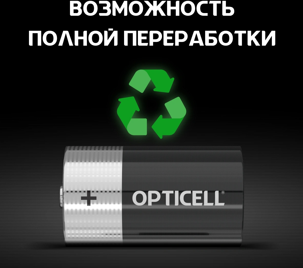 Батарея Opticell Basic LR20 D (2шт) блистер — миниатюра 6