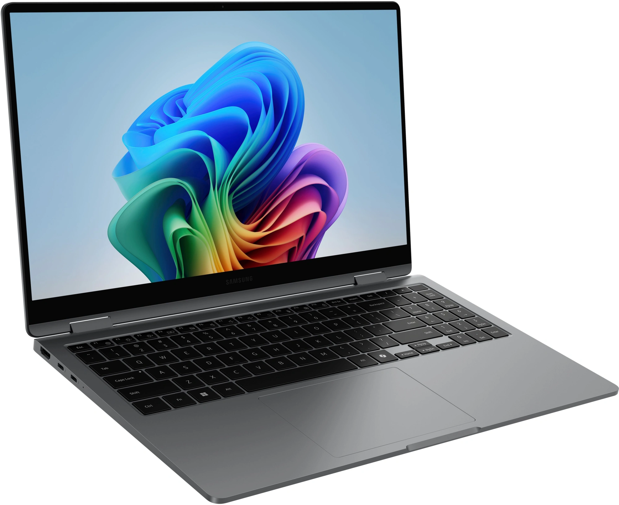 Ноутбук Samsung Galaxy Book 5 360 NP750 Core Ultra 5 226V 16Gb SSD512Gb Intel Arc 130V 15.6" AMOLED Touch FHD (1920x1080) Windows 11 Home Multi Language grey WiFi BT Cam (NP750QHA-LG1IN) — миниатюра 4