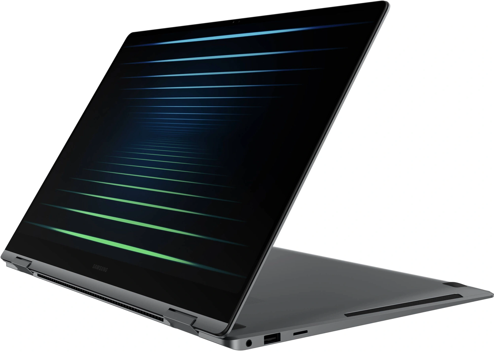Ноутбук Samsung Galaxy Book 5 Pro 360 NP960 Core Ultra 7 256V 16Gb SSD512Gb Intel Arc 140V 16" AMOLED Touch 2.8K (2880x1800) Windows 11 Home Multi Language grey WiFi BT Cam (NP960QHA-KG1IN) — миниатюра 2
