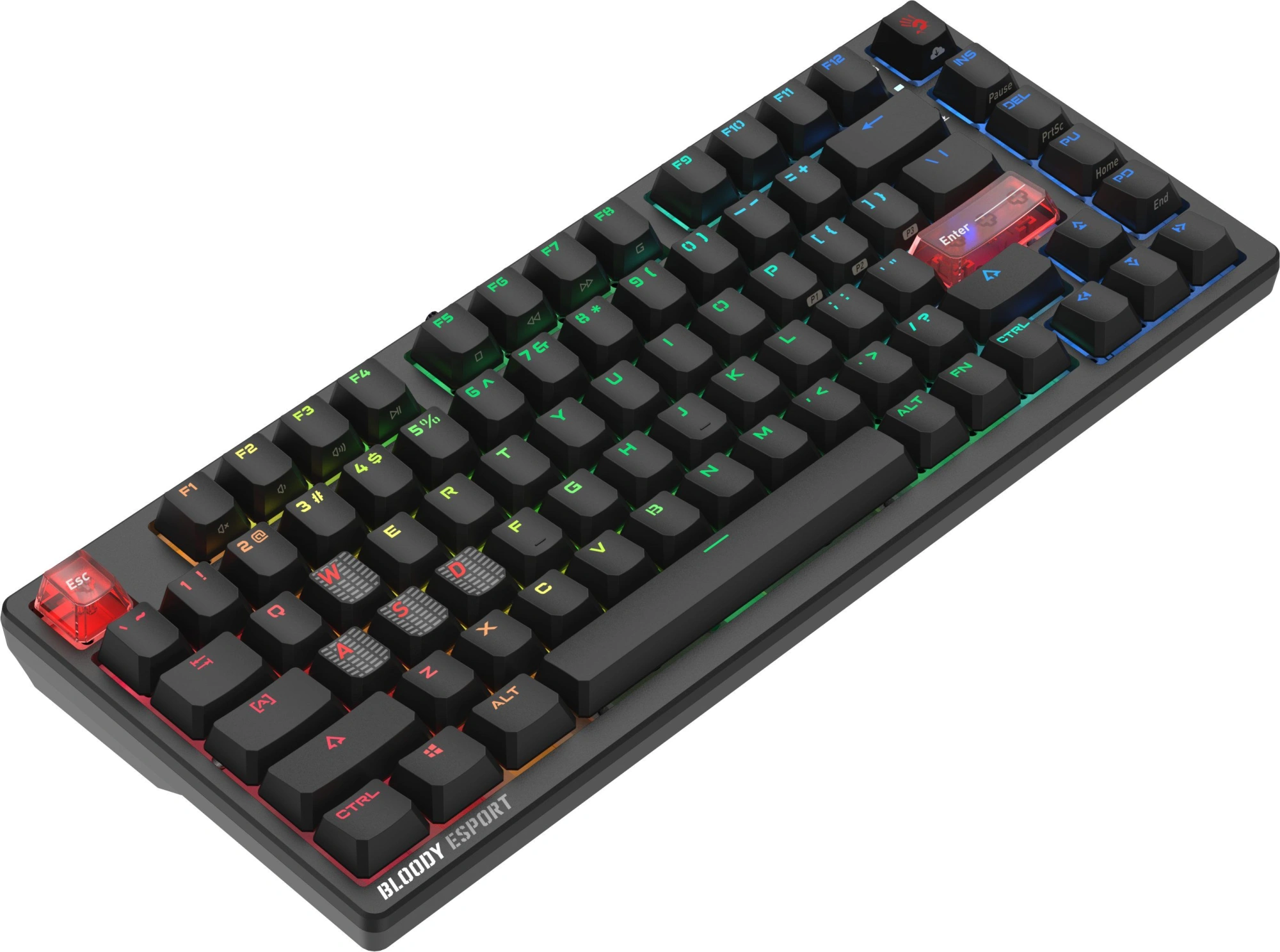 Клавиатура A4Tech MS76 механическая черный USB Multimedia for gamer LED кабель 1.8м — миниатюра 5