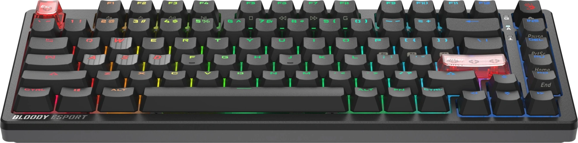 Клавиатура A4Tech MS76 механическая черный USB Multimedia for gamer LED кабель 1.8м — миниатюра 8