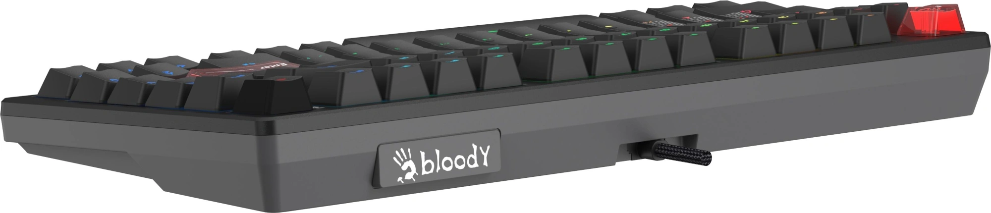 Клавиатура A4Tech MS76 механическая черный USB Multimedia for gamer LED кабель 1.8м — миниатюра 11