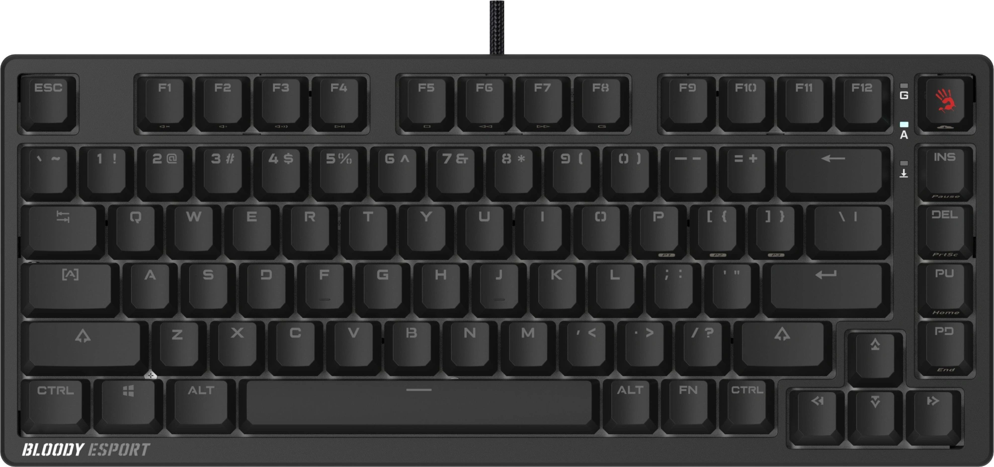Клавиатура A4Tech MS76 механическая черный USB Multimedia for gamer LED кабель 1.8м — миниатюра 13