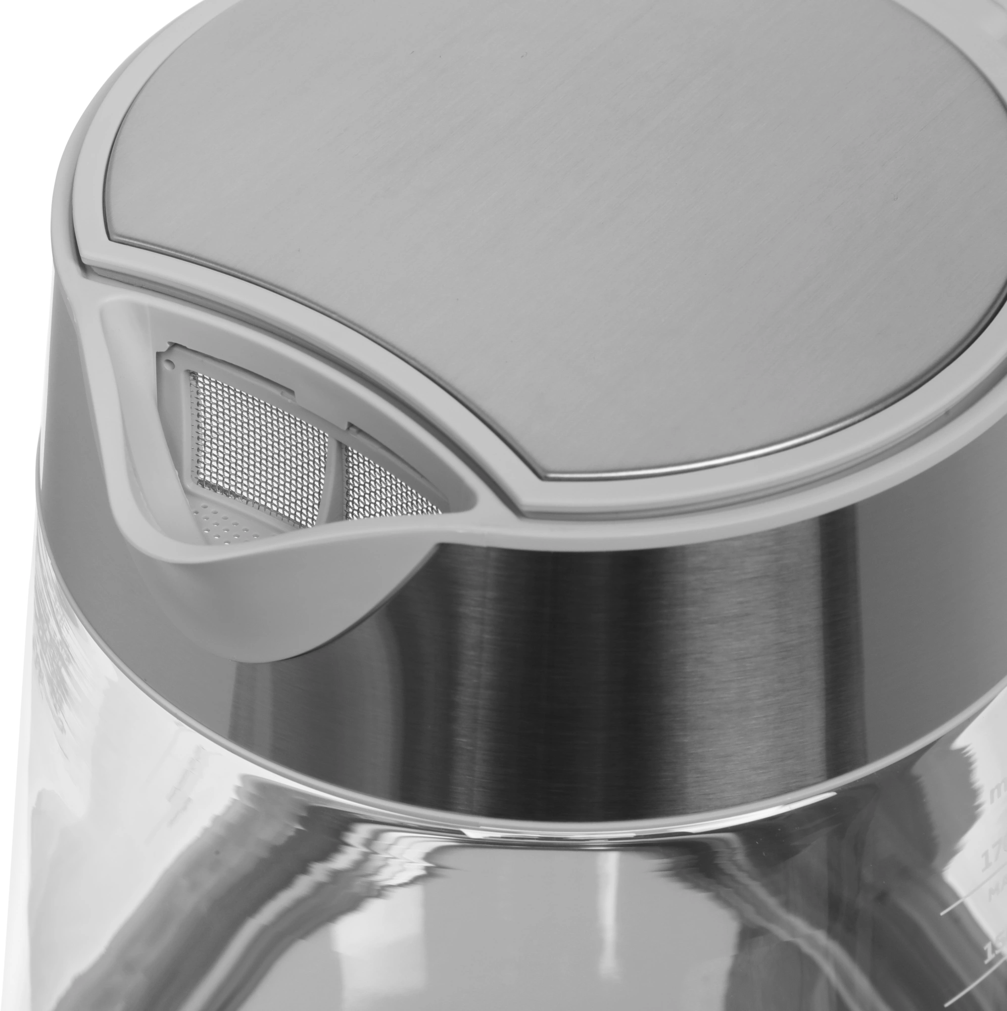 Чайник электрический Haier HK-500 1.7л. 2200Вт серый/белый корпус: стекло/пластик (TD0029955RU) — миниатюра 4