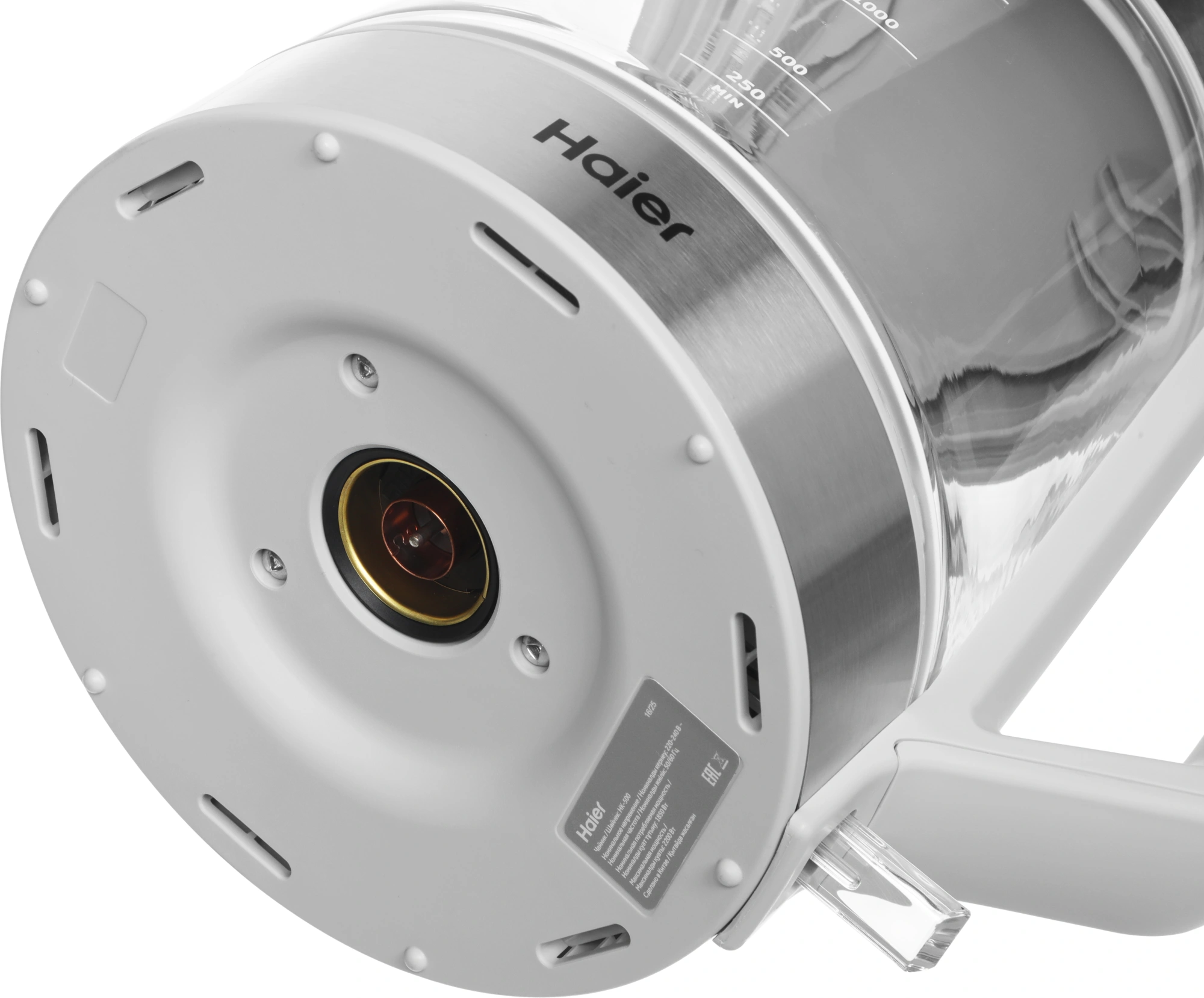 Чайник электрический Haier HK-500 1.7л. 2200Вт серый/белый корпус: стекло/пластик (TD0029955RU) — миниатюра 8