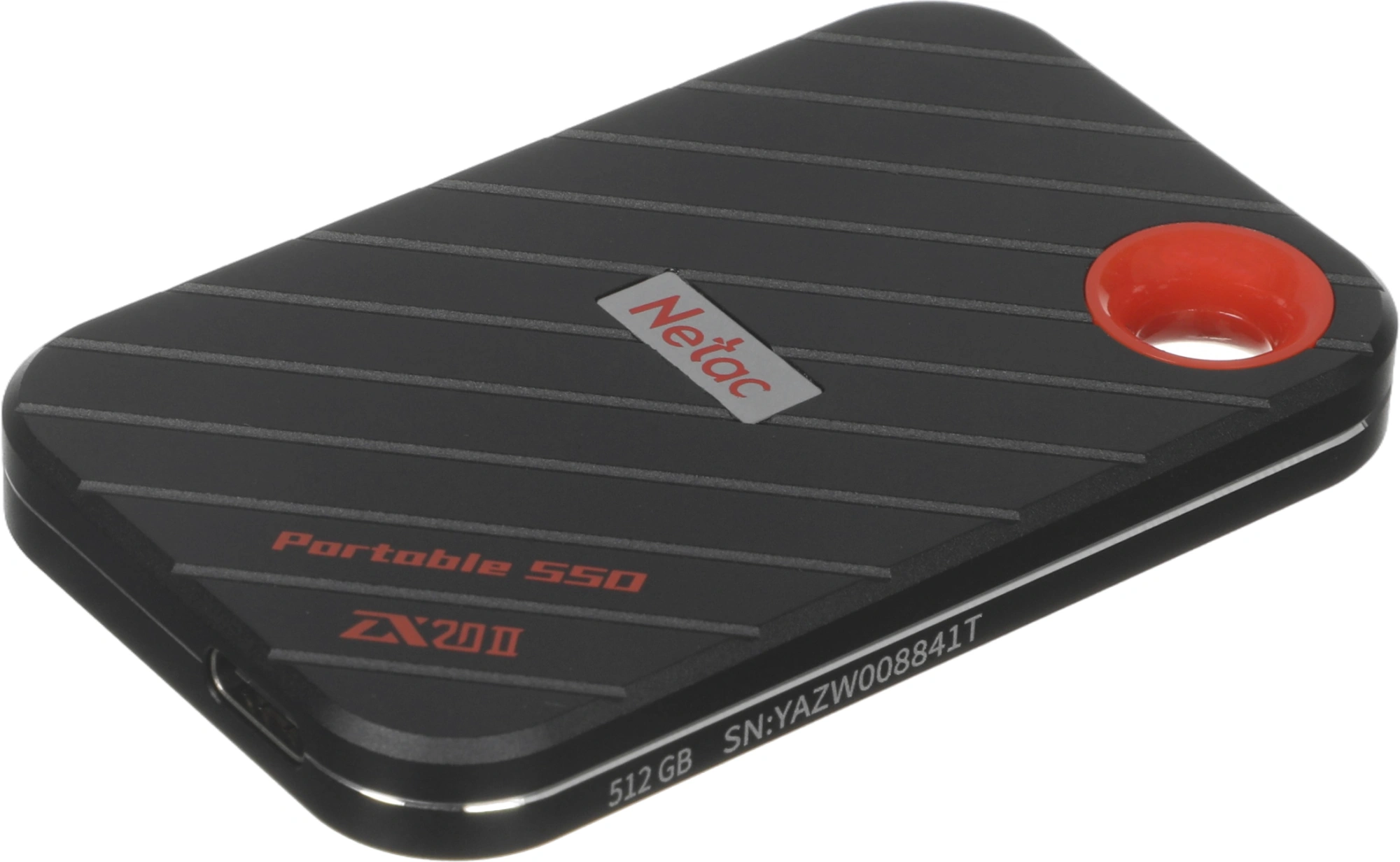 Накопитель SSD Netac USB-C 512GB NT01ZX20II-512-32BK ZX20 II черный — миниатюра 9