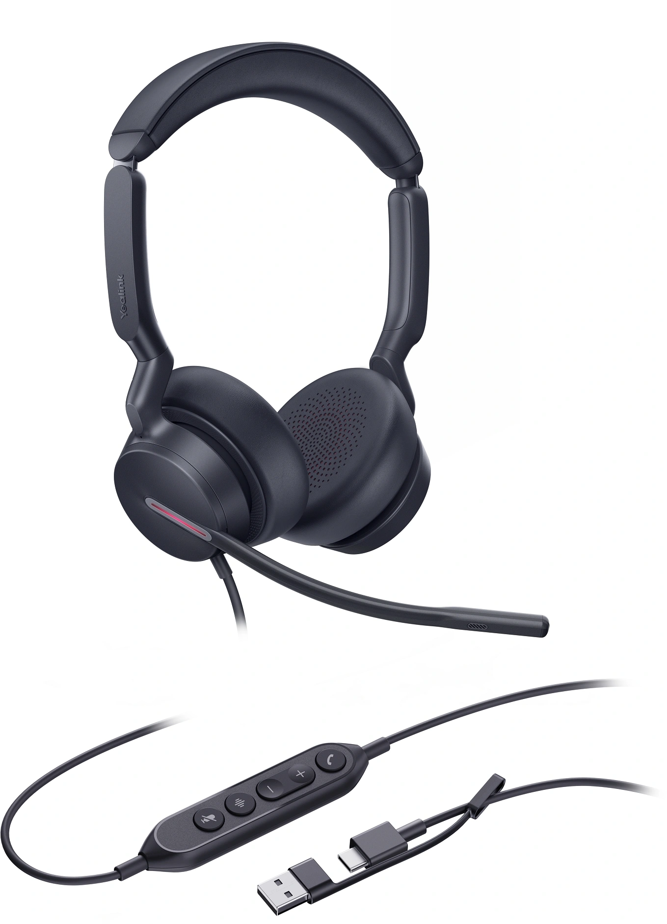Гарнитура проводная Yealink UH46 Dual UC USB-C/A черный