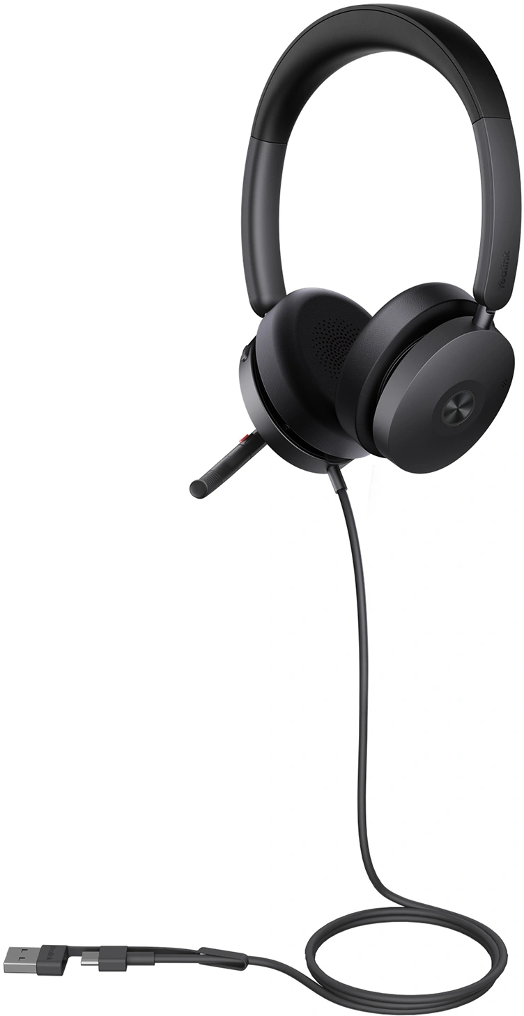 Гарнитура проводная Yealink UH48 Dual UC USB-C/A черный — фото 1