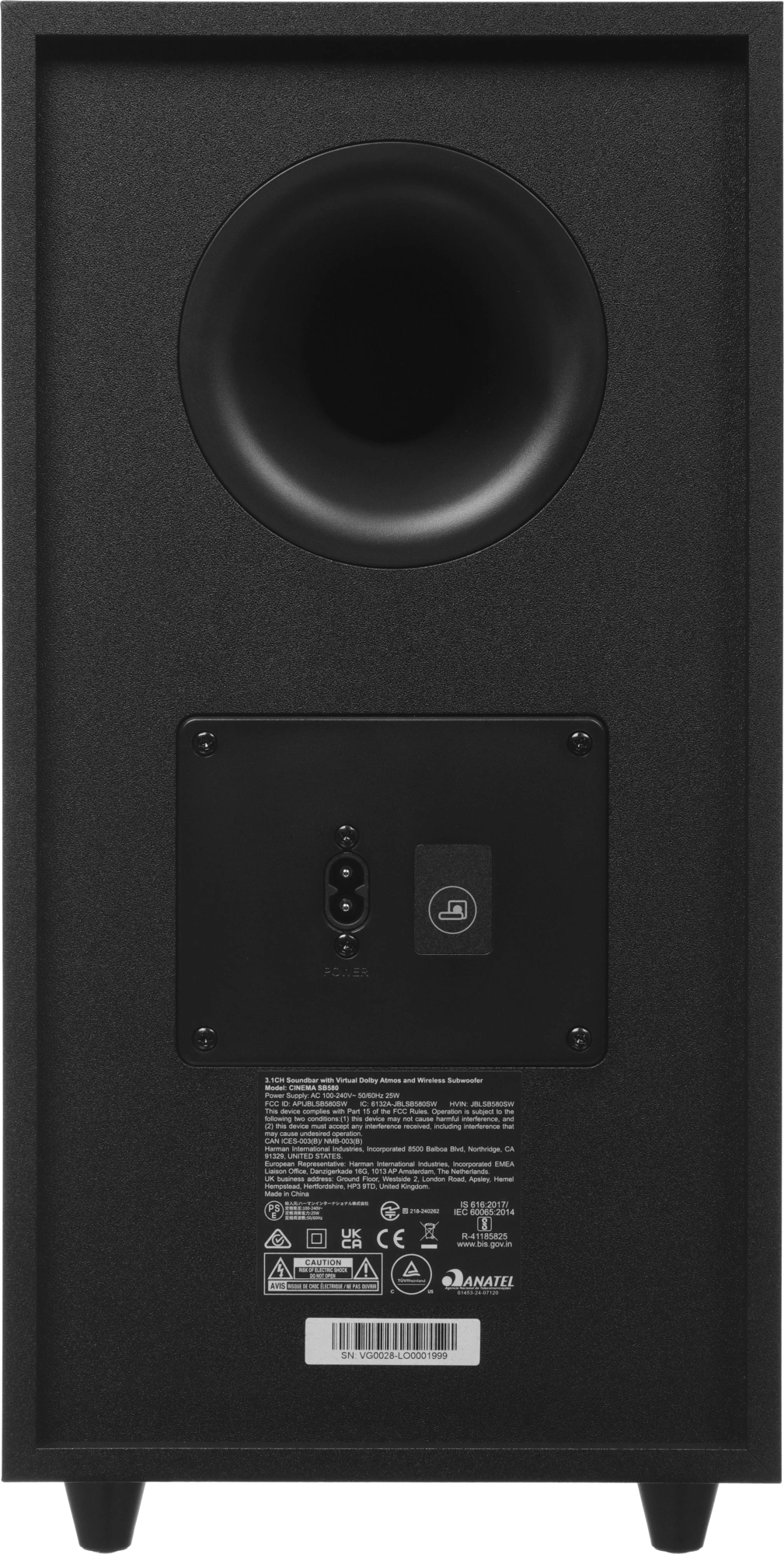 Саундбар JBL Cinema SB580 3.1 240Вт+200Вт черный — миниатюра 6