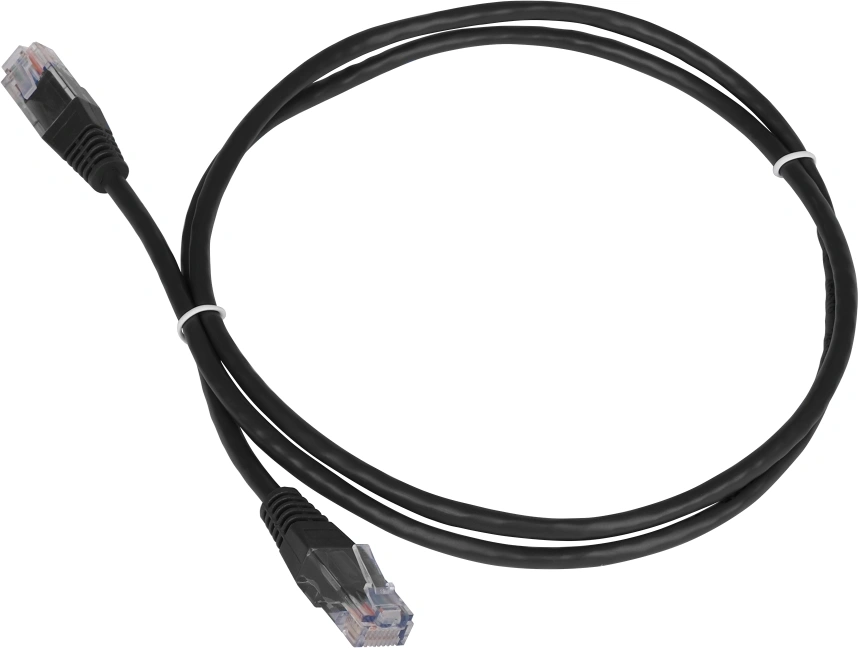 Патч-корд Lanmaster TWT-45-45-7.0-BK UTP RJ-45 вил.-вилка RJ-45 кат.5E 7м черный ПВХ — фото 1