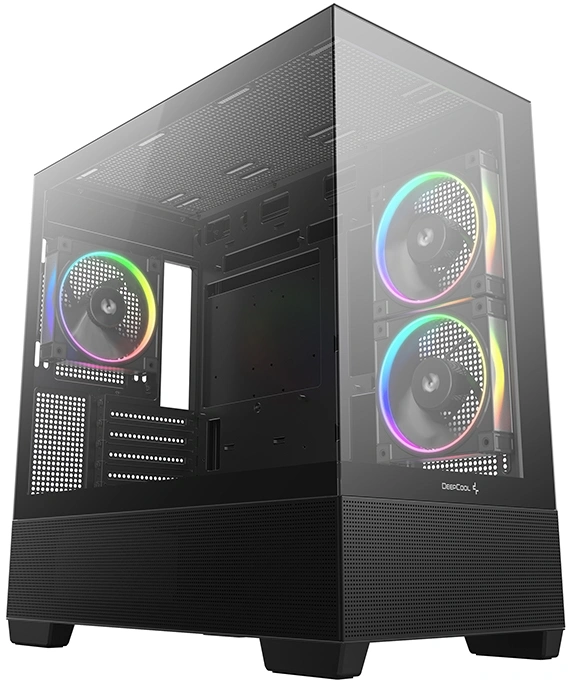 Корпус Deepcool CG380 3F черный без БП mATX 6x120mm 3x140mm 2xUSB3.0 audio bott PSU — фото 1